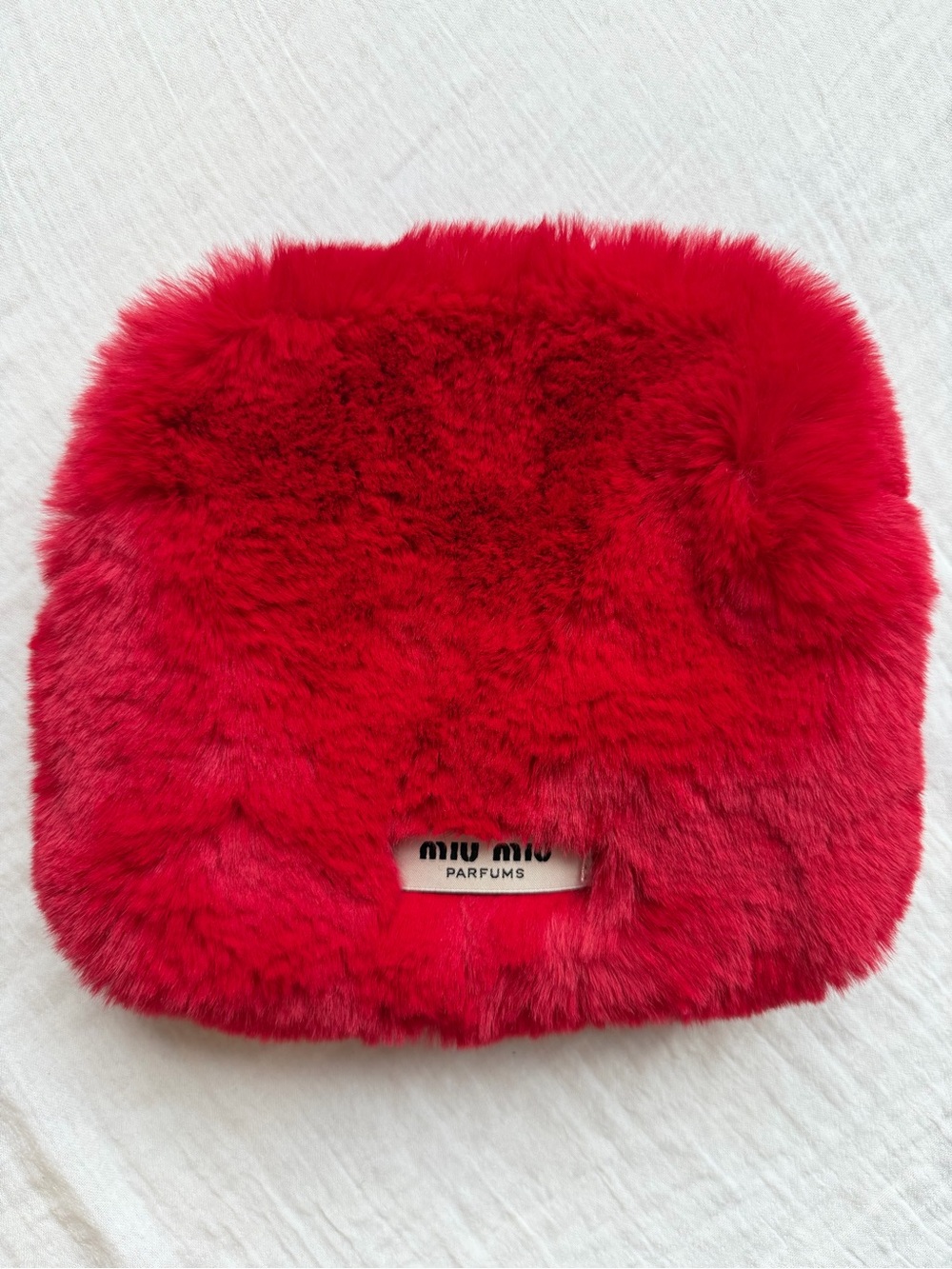 Miu Miu Red Fur Clutch